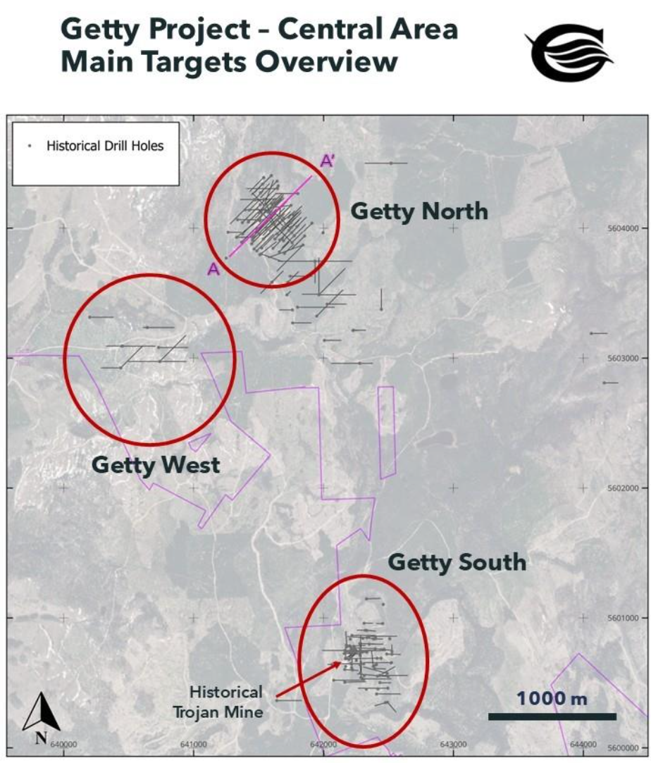 Getty Library Map Getty Copper Commences 10,000 Metre Spring Drill Program – Getty Copper